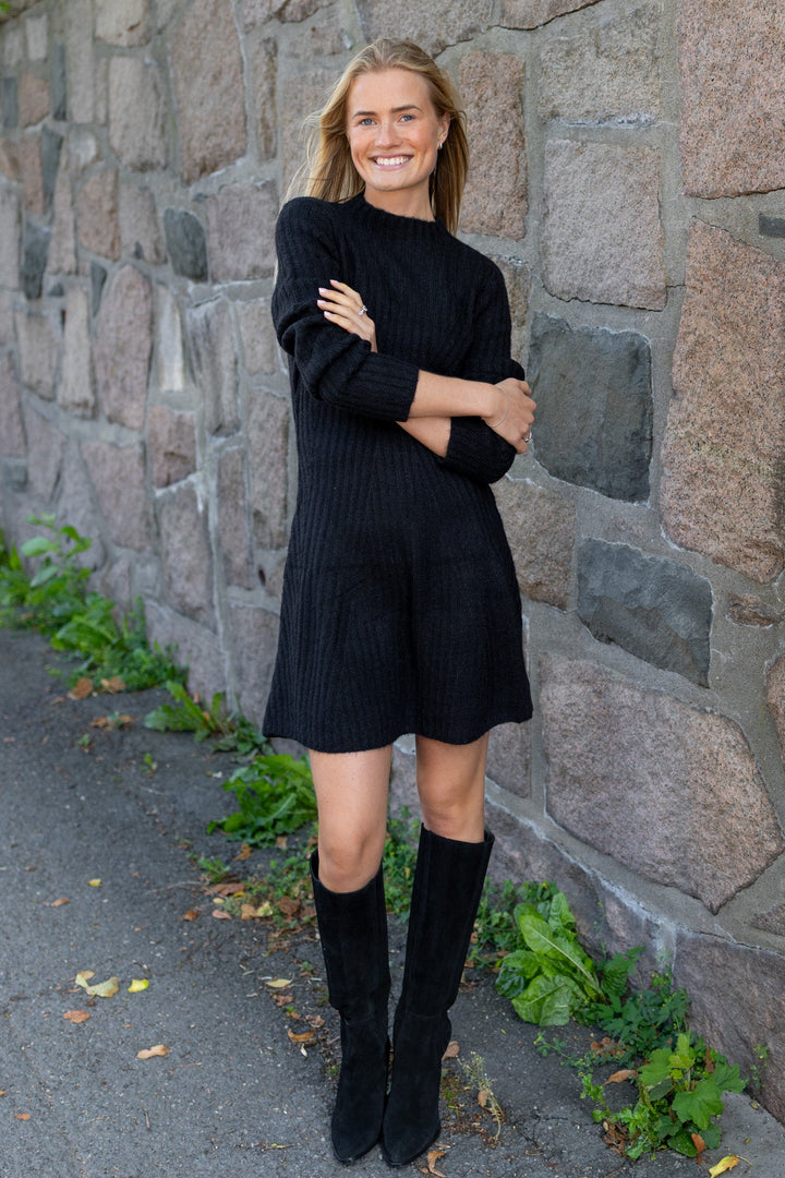 Dolly Ls Knit Dress Black | Kjoler | Smuk