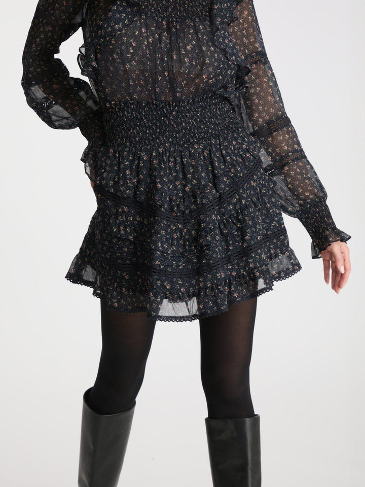 Donna Mini Rose Skirt Black | Skjørt | Smuk - Dameklær på nett