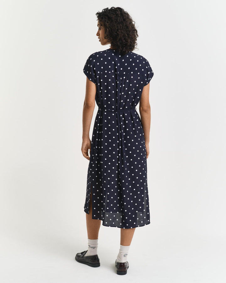 Dot Print Caftan Dress Evening Blue | Kjoler | Smuk - Dameklær på nett