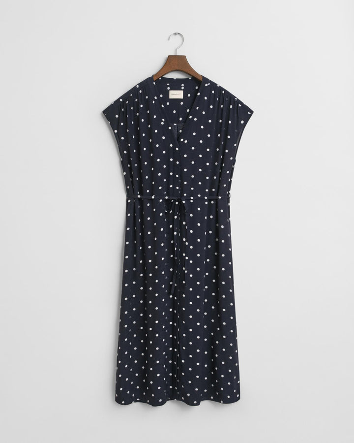 Dot Print Caftan Dress Evening Blue | Kjoler | Smuk - Dameklær på nett