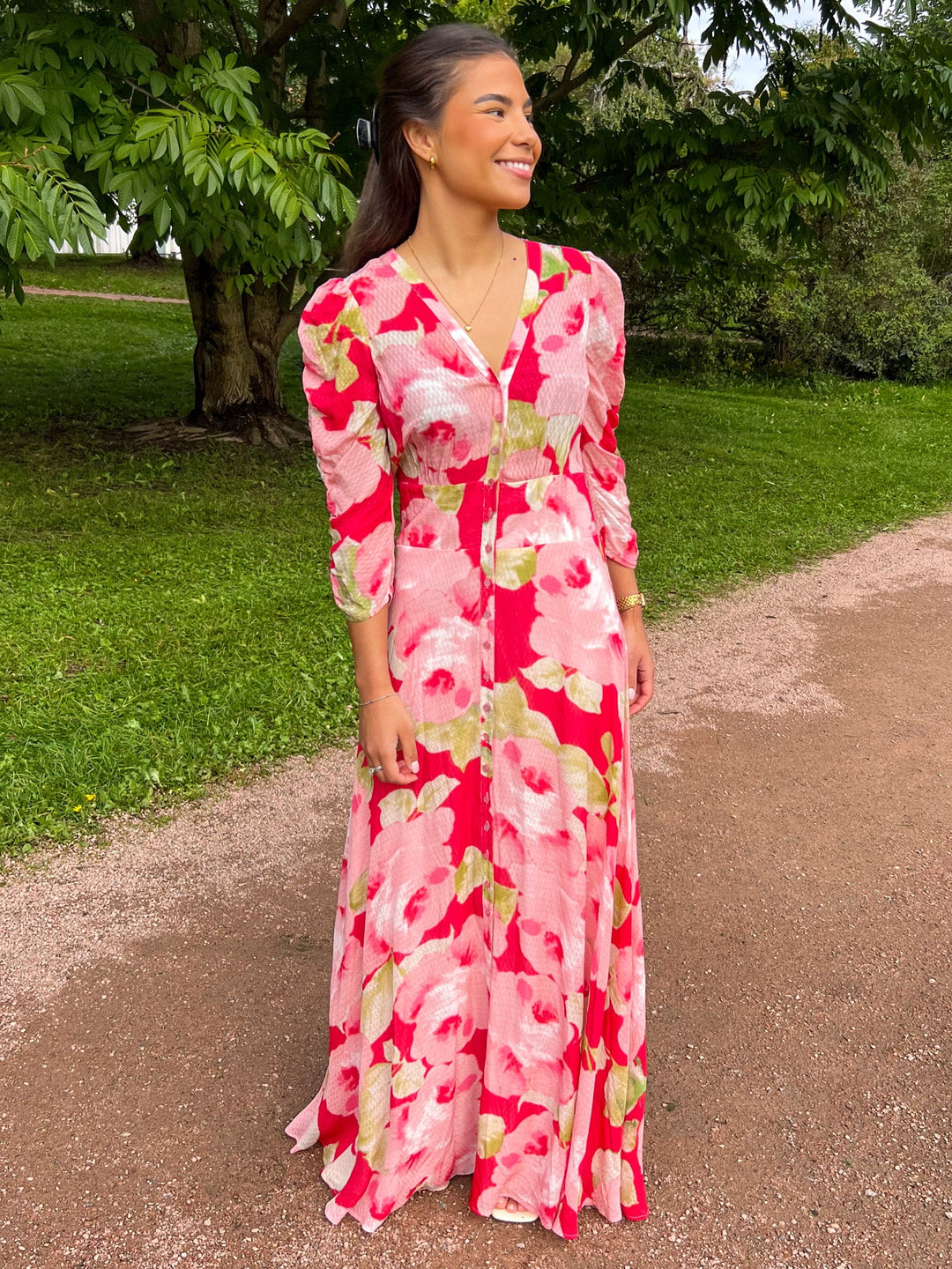 Dotted Georgette Button - Down Dress Romance | Kjoler | Smuk