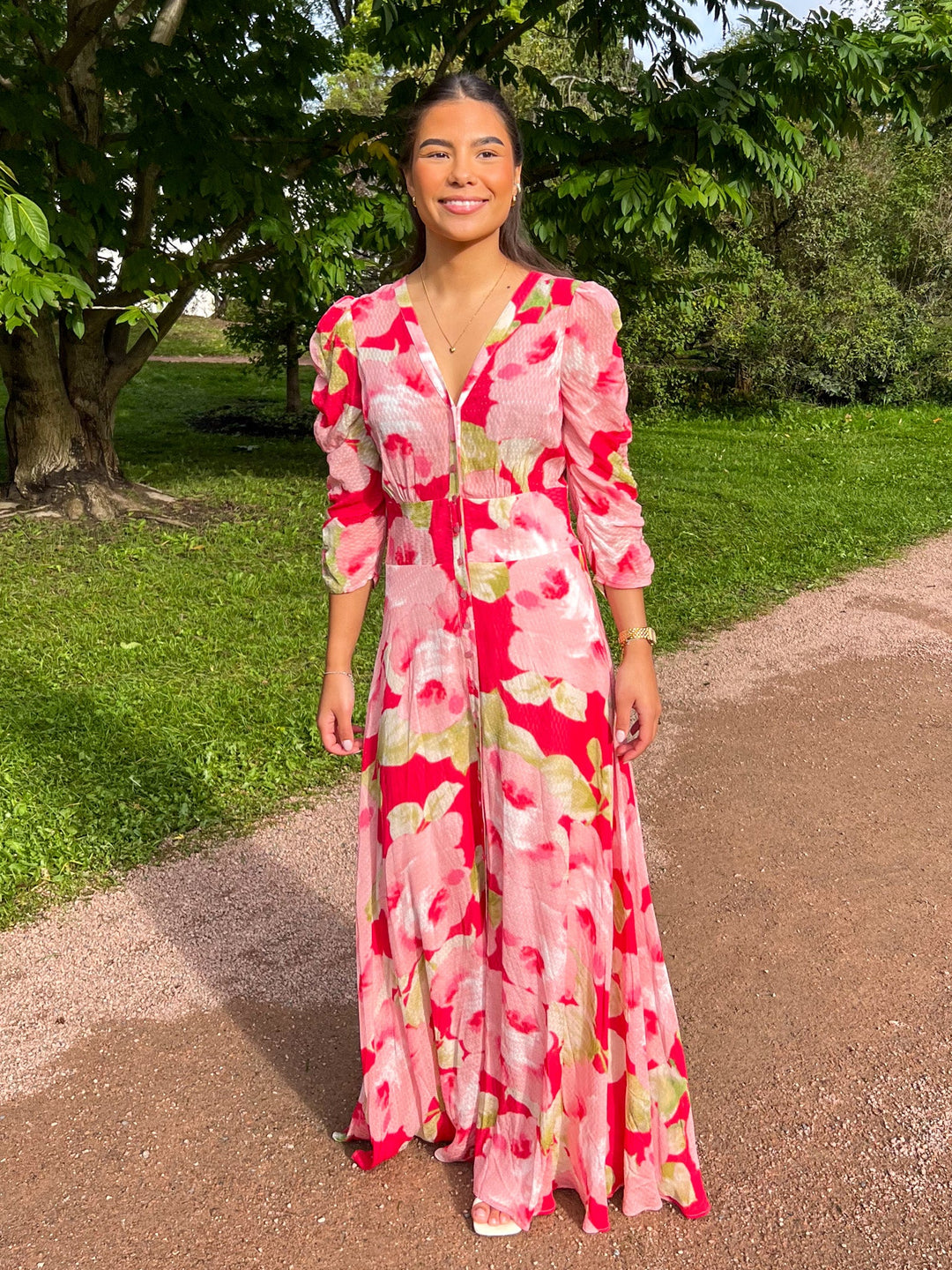 Dotted Georgette Button - Down Dress Romance | Kjoler | Smuk