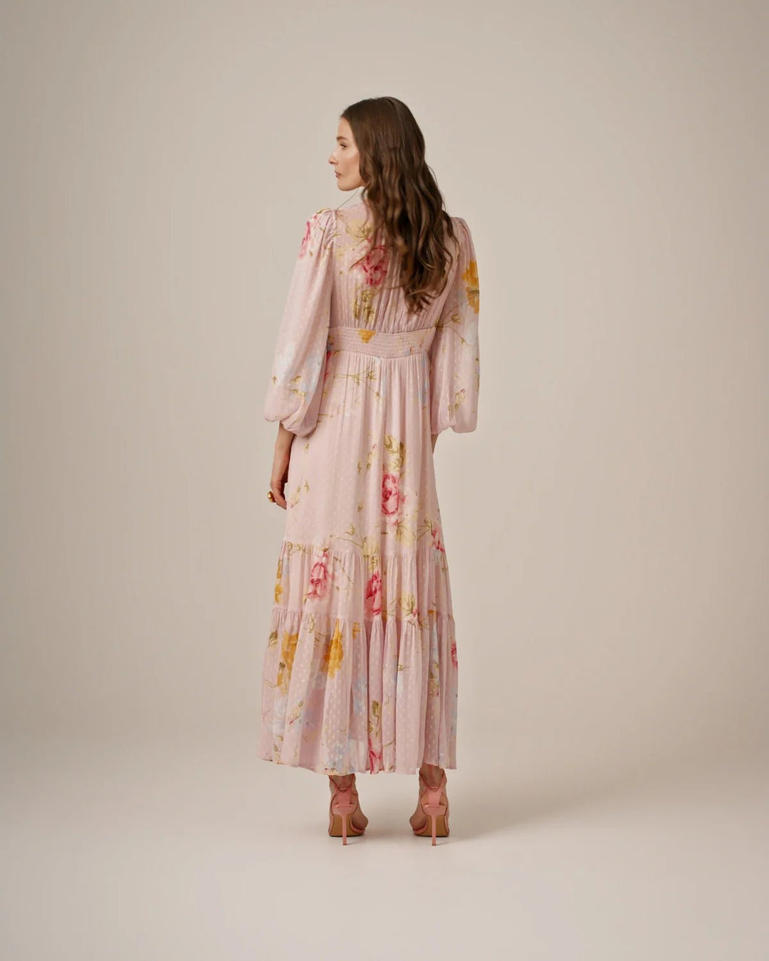 Dotted Georgette Gown Flourish Wall | Kjoler | Smuk - Dameklær på nett