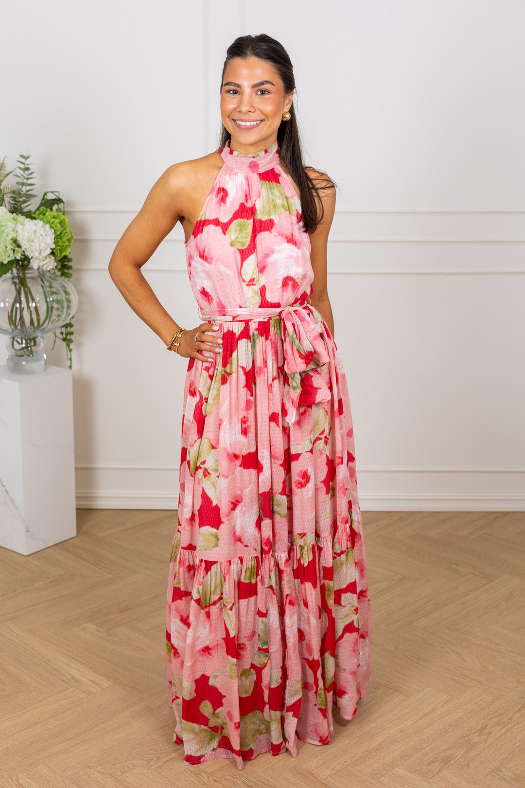 Dotted Georgette Halterneck Dress Romance | Kjoler | Smuk