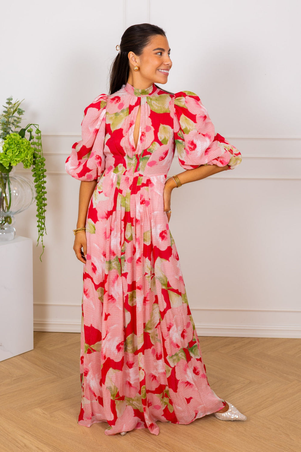 Dotted Georgette Tieback Gown Romance | Kjoler | Smuk