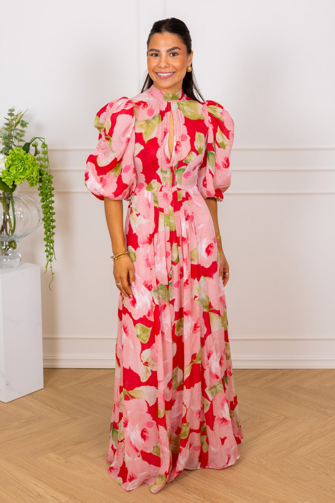 Dotted Georgette Tieback Gown Romance | Kjoler | Smuk