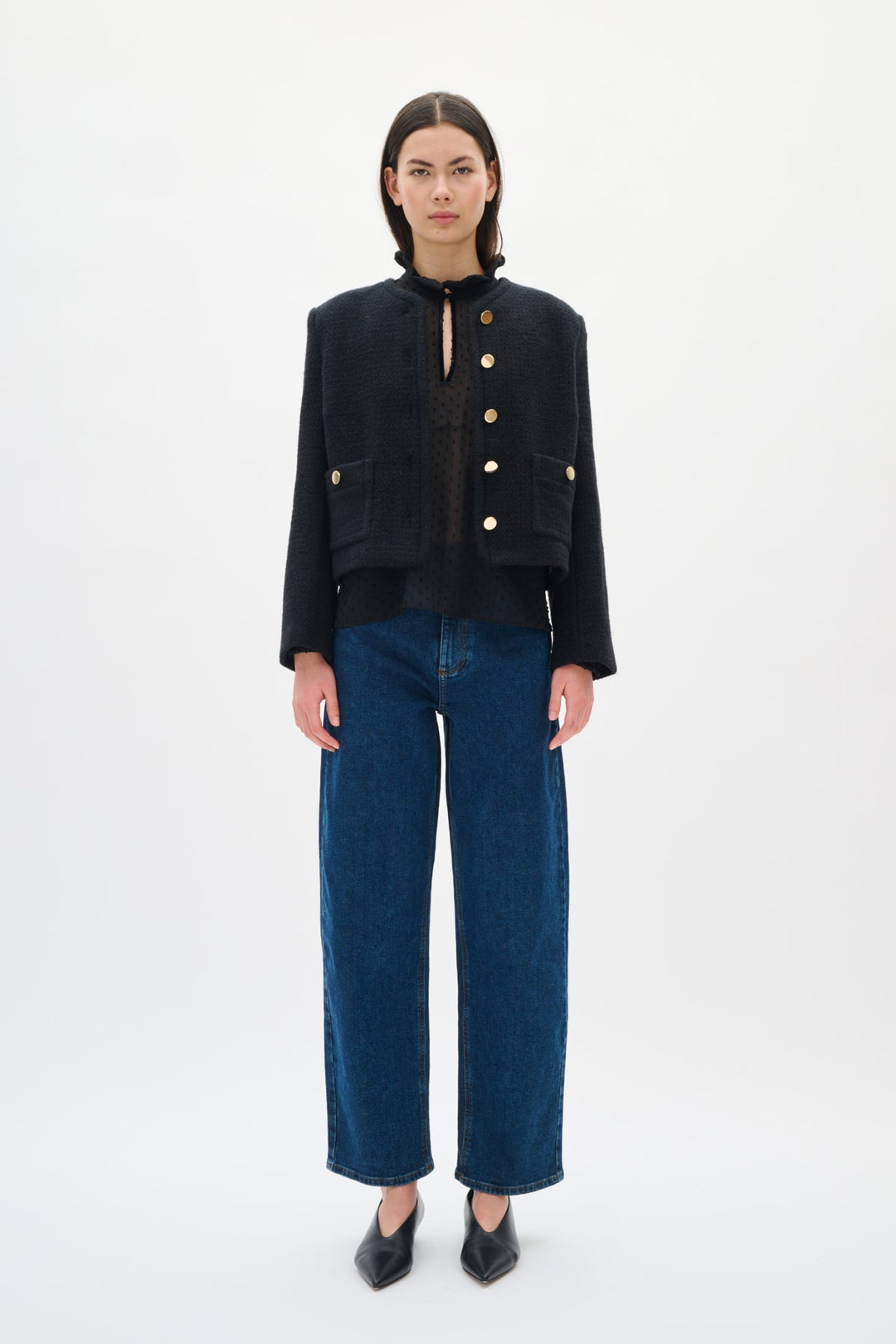 Dottieiw Blouse Black | Skjorter og bluser | Smuk - Dameklær på nett