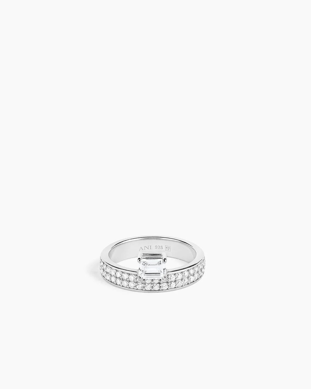 Double Sopra Pave Ring Silver | Accessories | Smuk