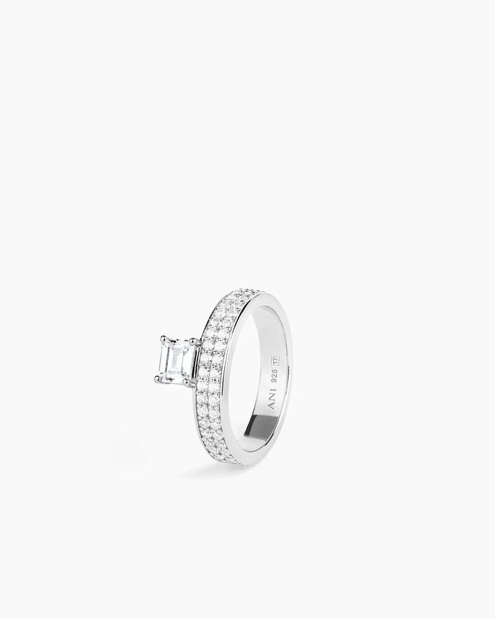 Double Sopra Pave Ring Silver | Accessories | Smuk