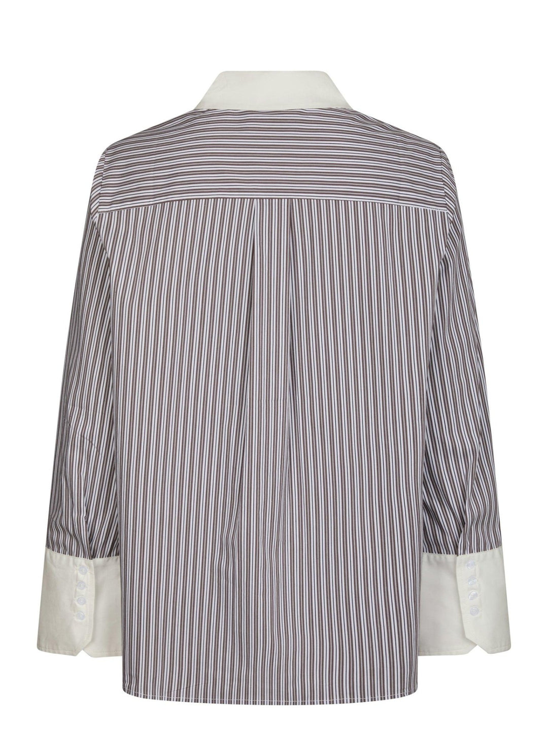 Dranila Stripe Shirt Brown | Skjorter og bluser | Smuk - Dameklær på nett
