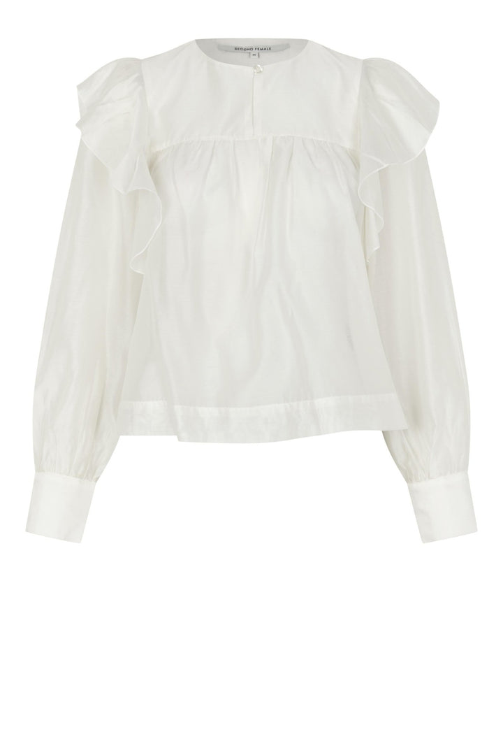 Dream Ruffle Blouse Jet Stream | Skjorter og bluser | Smuk - Dameklær på nett