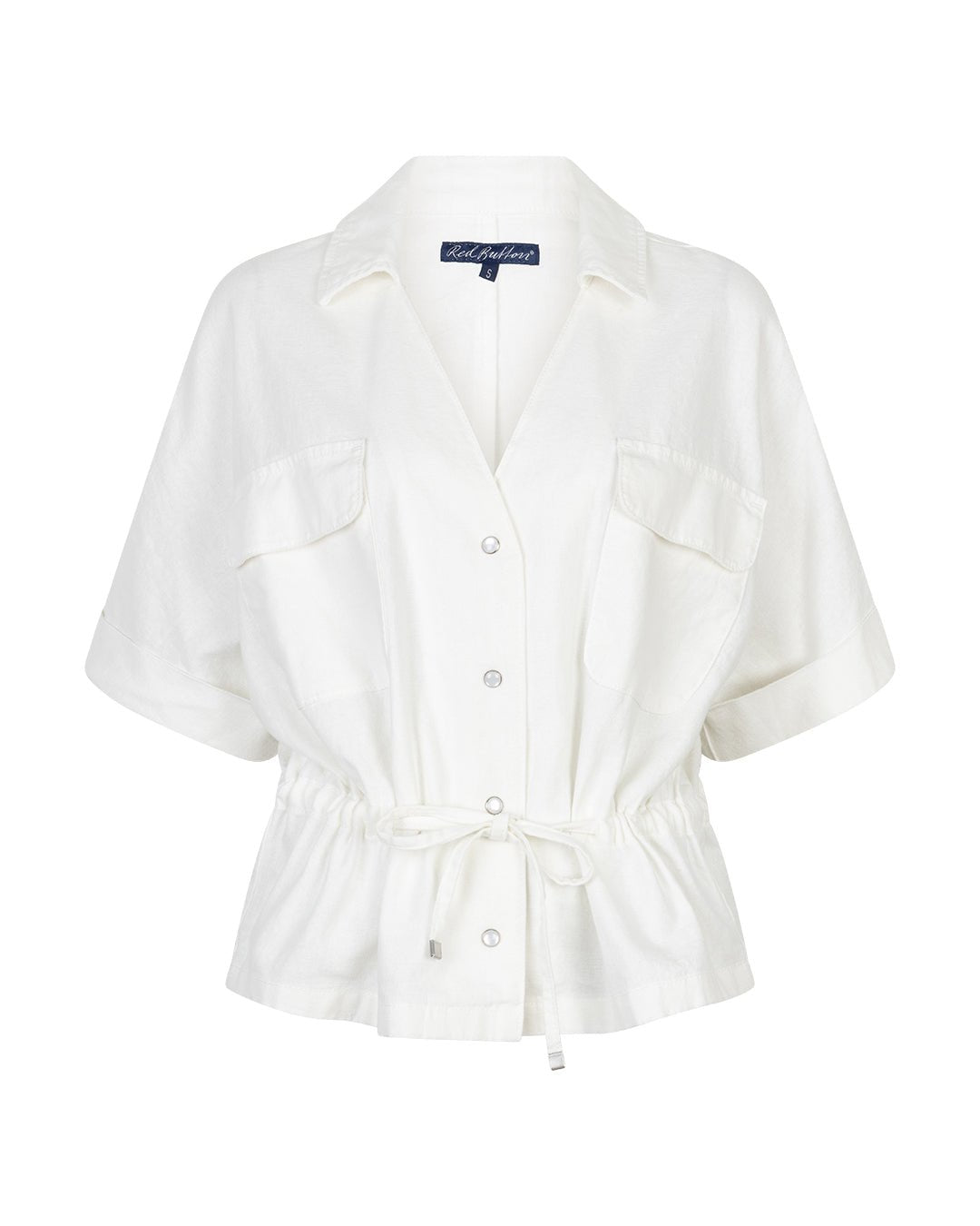 Drew Drawstring Linen/Co Off White | Skjorter og bluser | Smuk