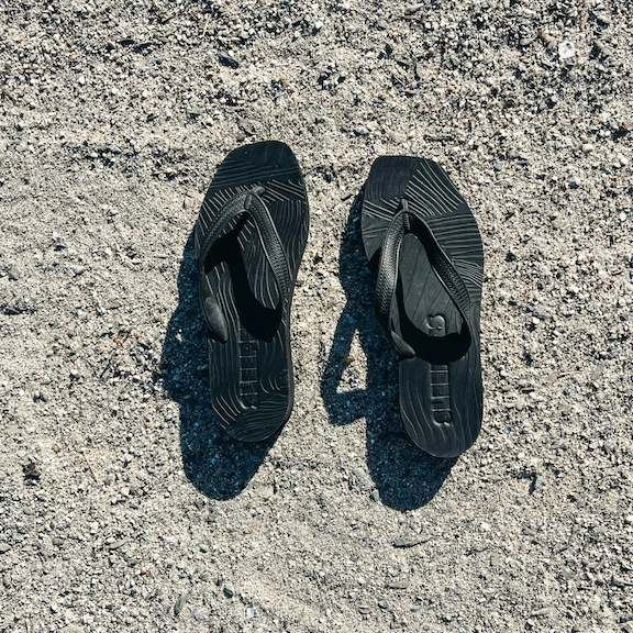 Tapered Plattform Flip Flop Black