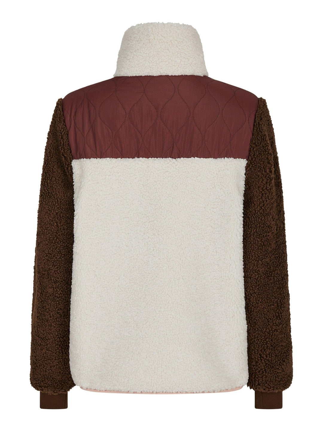 Eagle Contrast Teddy Jacket Burgundy | Yttertøy | Smuk - Dameklær på nett