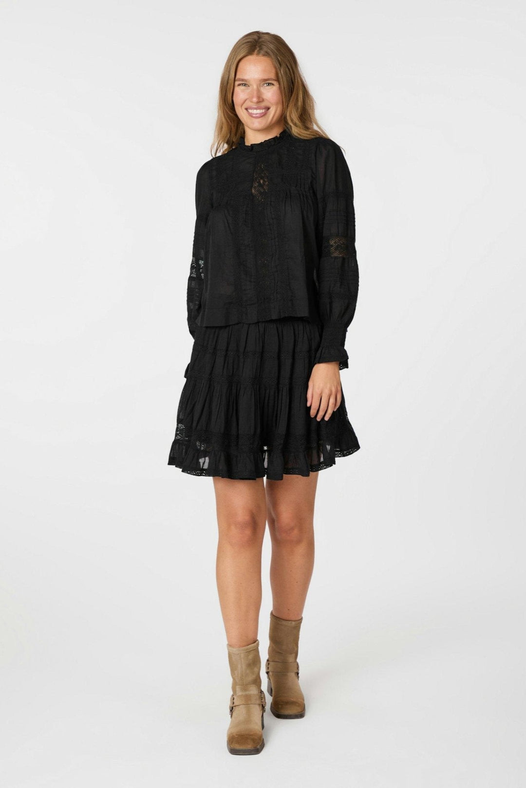 Ebba S Voile Blouse Black | Skjorter og bluser | Smuk - Dameklær på nett