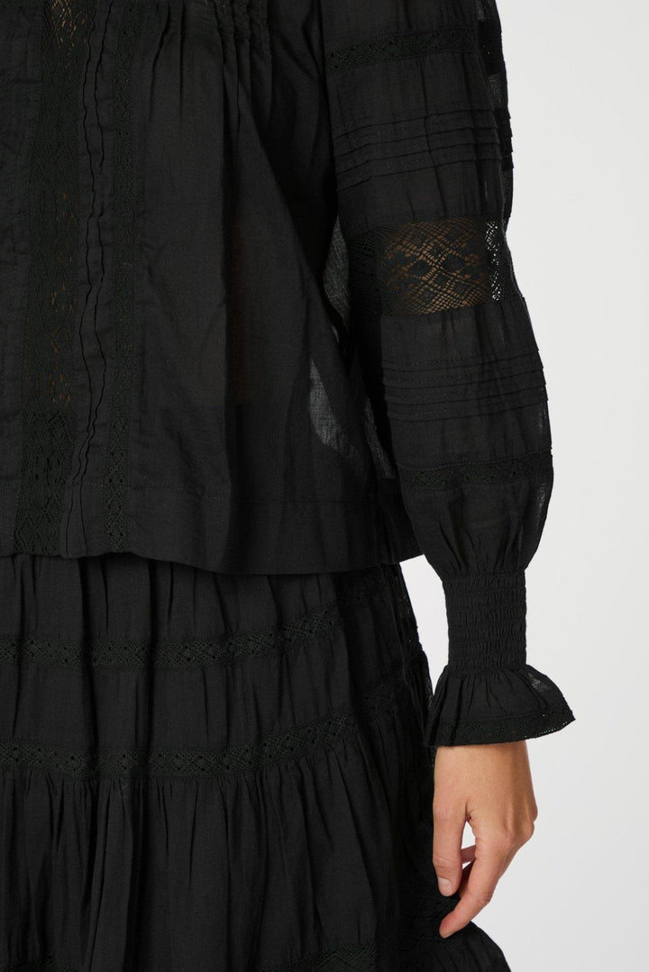 Ebba S Voile Blouse Black | Skjorter og bluser | Smuk - Dameklær på nett