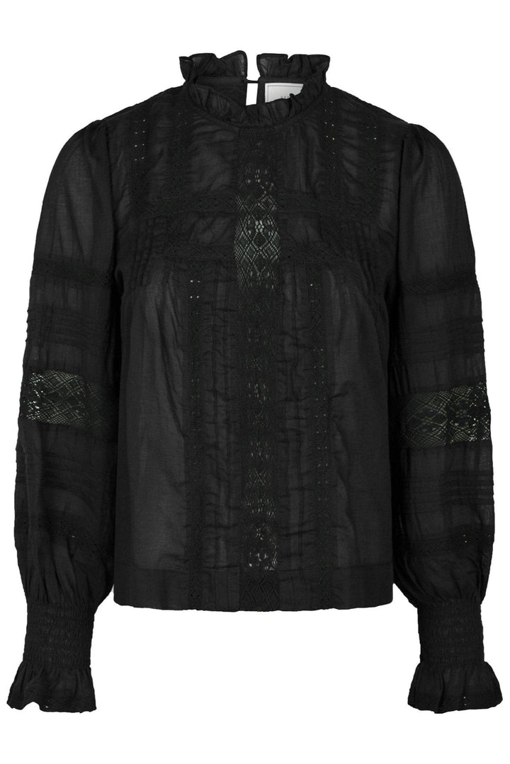 Ebba S Voile Blouse Black | Skjorter og bluser | Smuk - Dameklær på nett