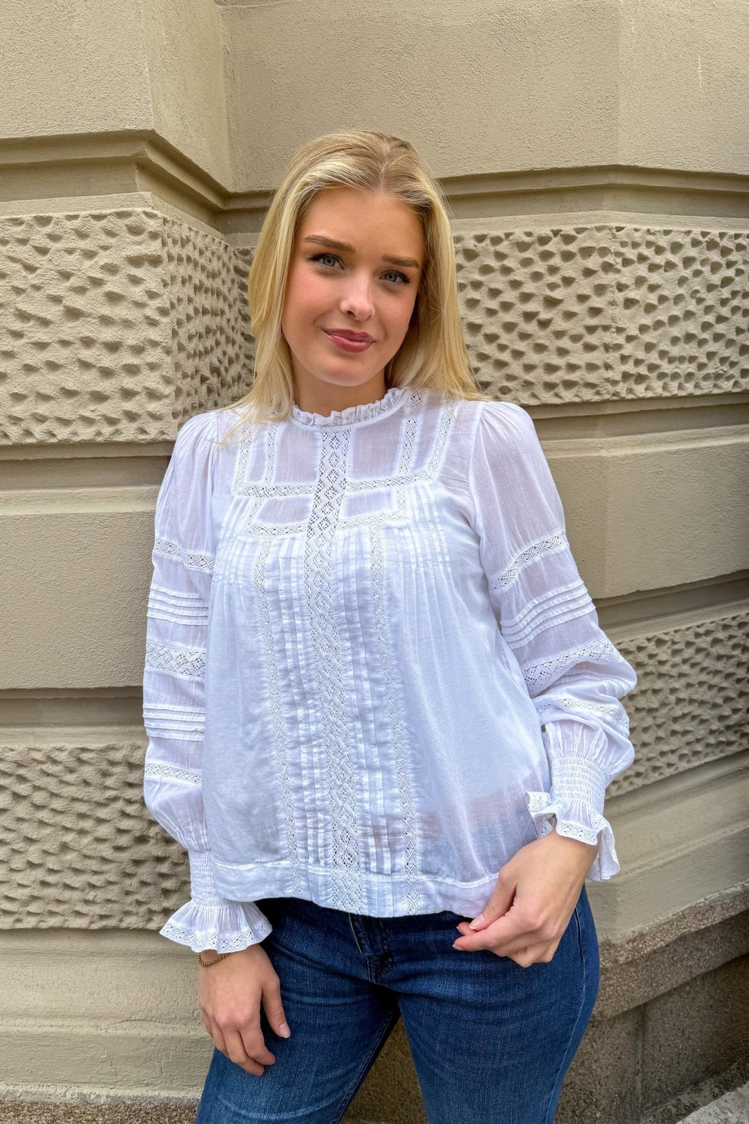Ebba S Voile Blouse White | Skjorter og bluser | Smuk - Dameklær på nett