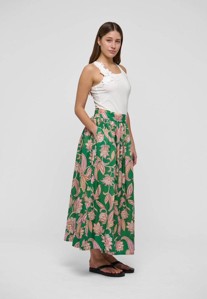 Eddadea Ns Skirt Paisley Full Green | Skjørt | Smuk