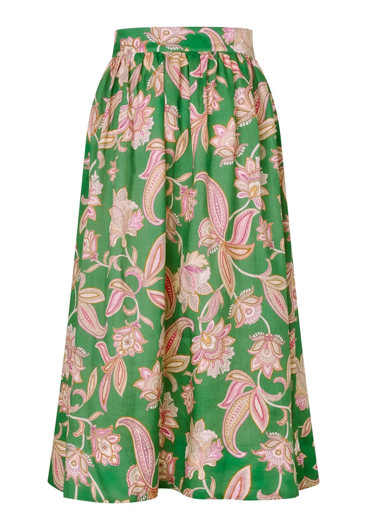 Eddadea Ns Skirt Paisley Full Green | Skjørt | Smuk