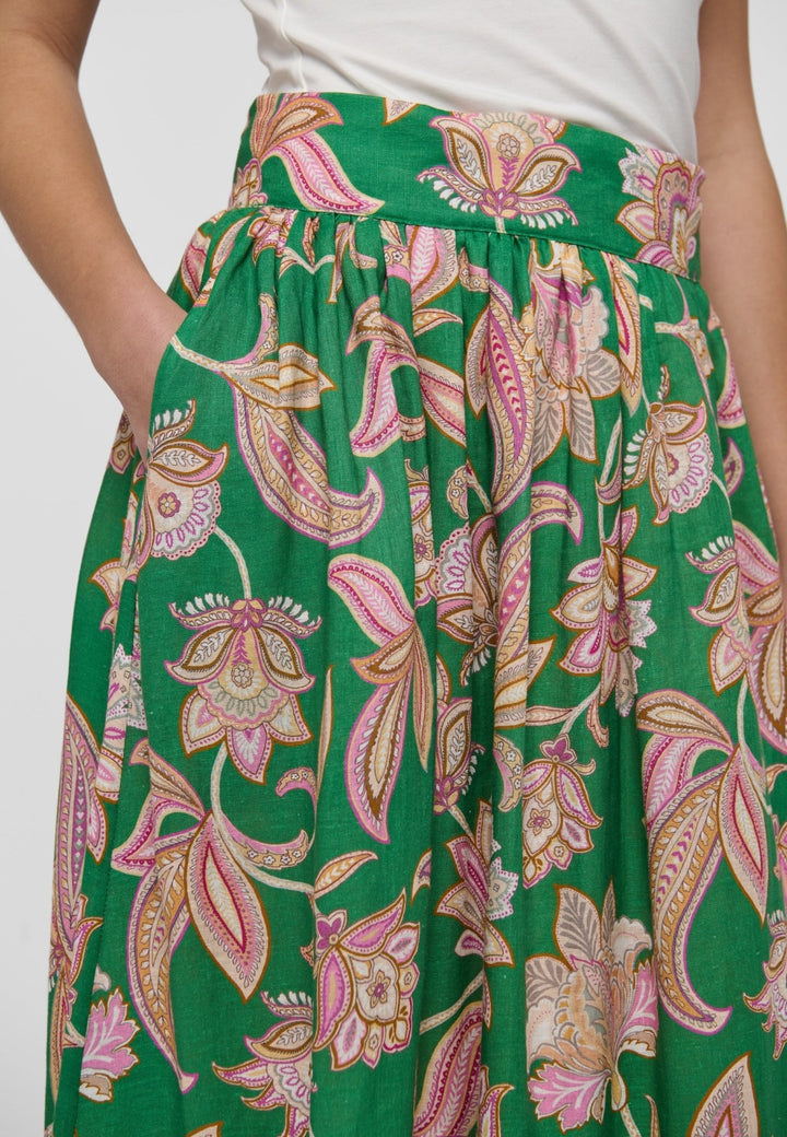 Eddadea Ns Skirt Paisley Full Green | Skjørt | Smuk