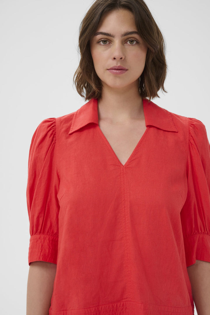 Edithiw Blouse Poppy Red | Skjorter og bluser | Smuk