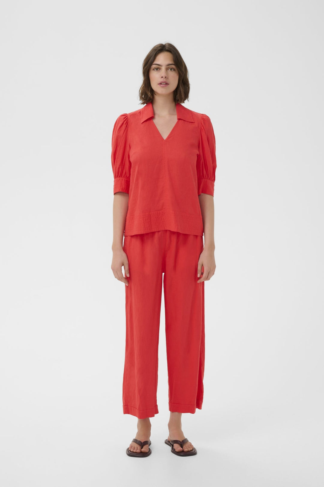 Edithiw Blouse Poppy Red | Skjorter og bluser | Smuk