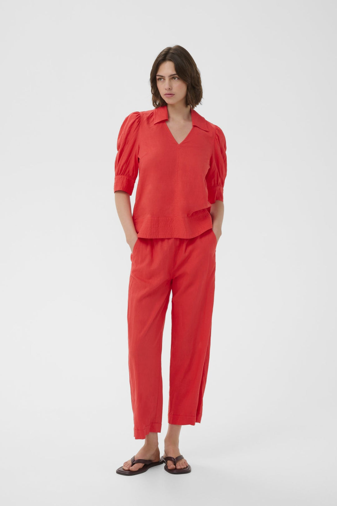 Edithiw Blouse Poppy Red | Skjorter og bluser | Smuk