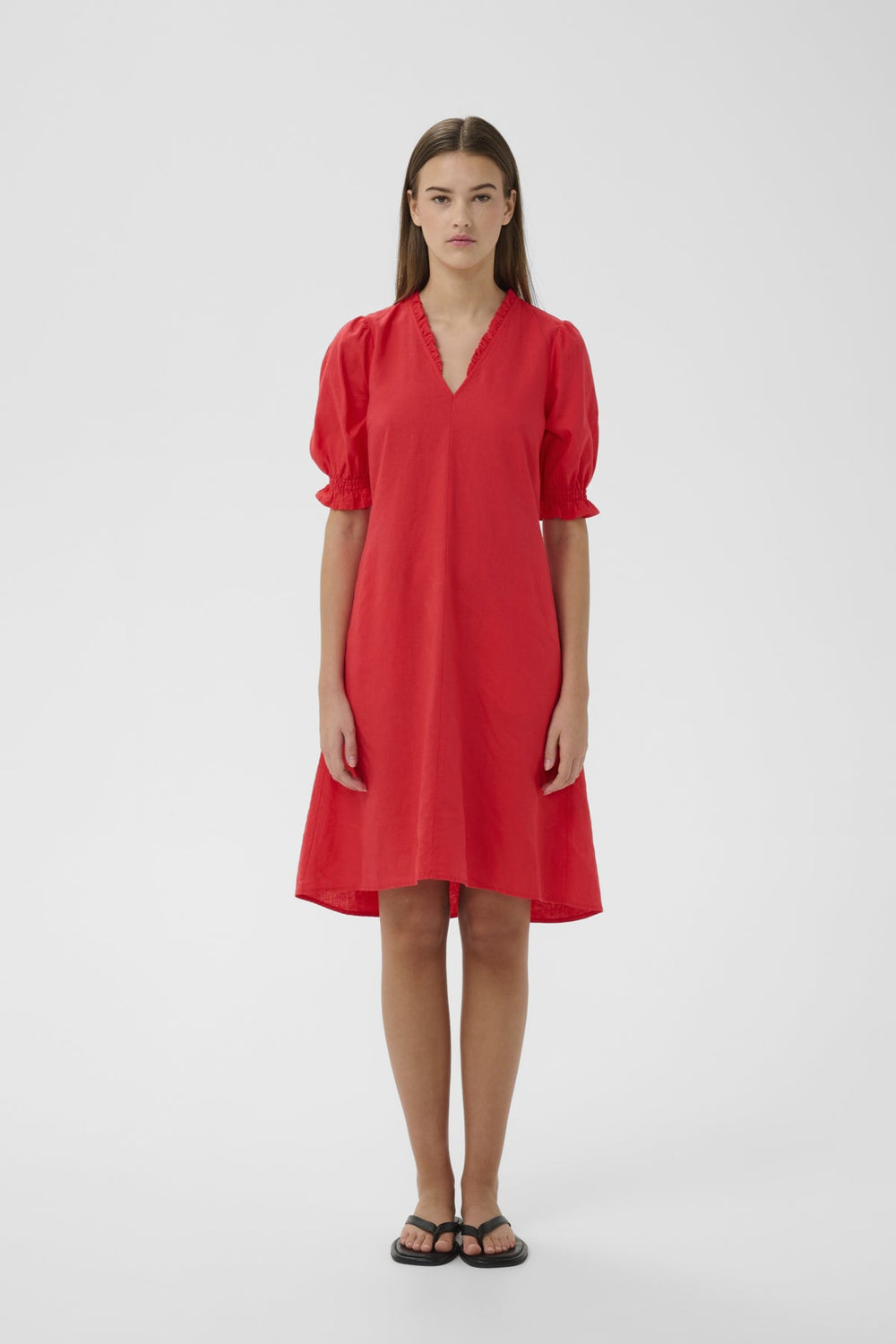 Edithiw Rigitta Dress Poppy Red | Kjoler | Smuk