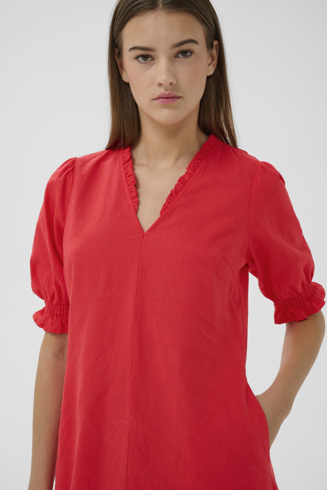Edithiw Rigitta Dress Poppy Red | Kjoler | Smuk