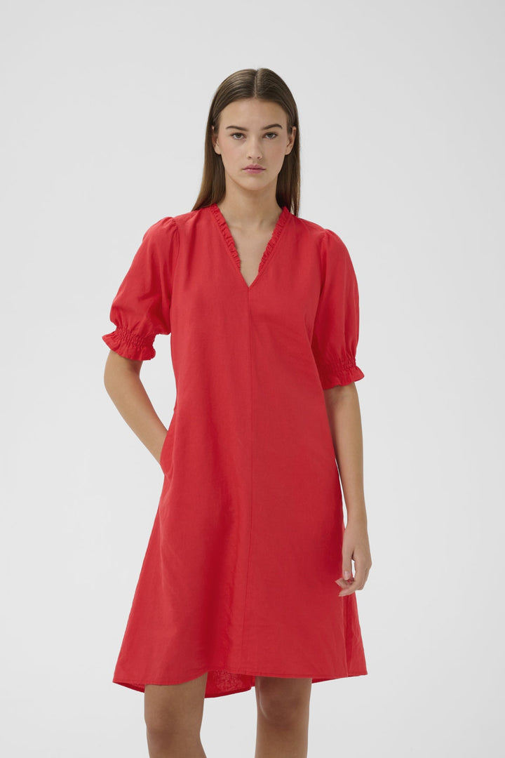 Edithiw Rigitta Dress Poppy Red | Kjoler | Smuk