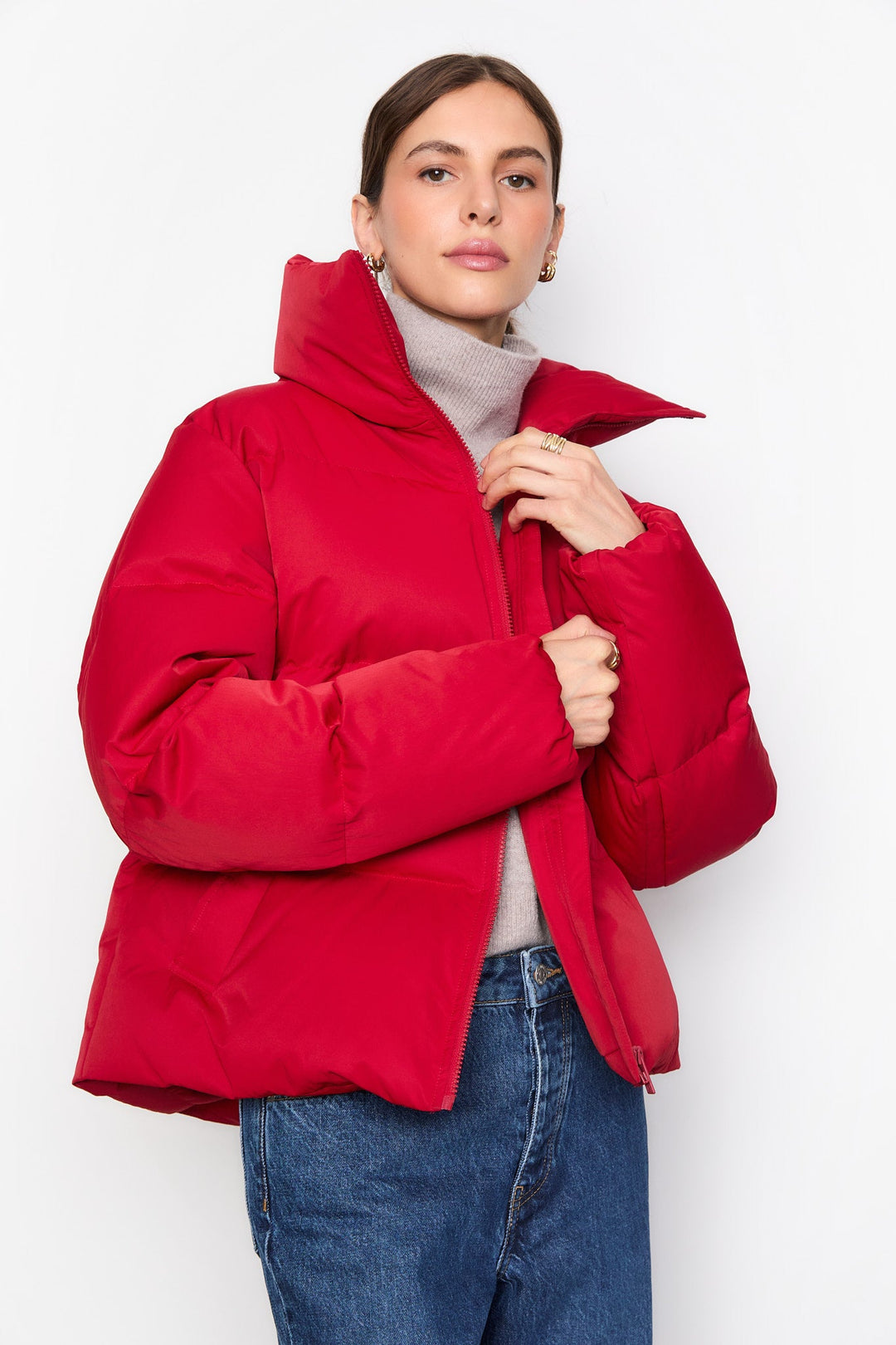 Edmont Down Jacket Red | Yttertøy | Smuk - Dameklær på nett