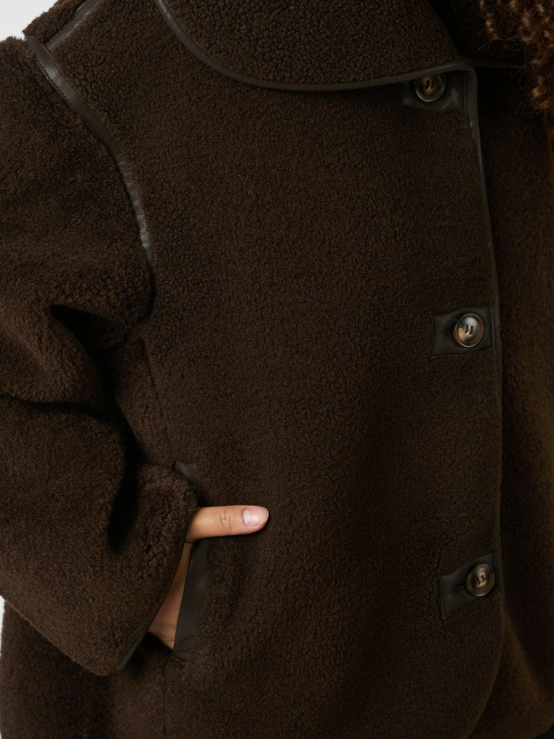 Edmund Teddy Jacket Dark Brown | Yttertøy | Smuk - Dameklær på nett