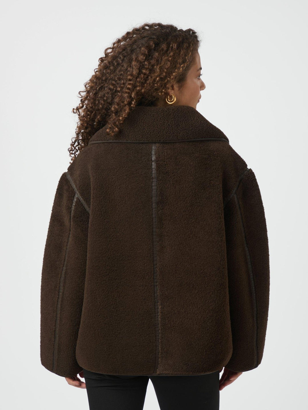 Edmund Teddy Jacket Dark Brown | Yttertøy | Smuk - Dameklær på nett