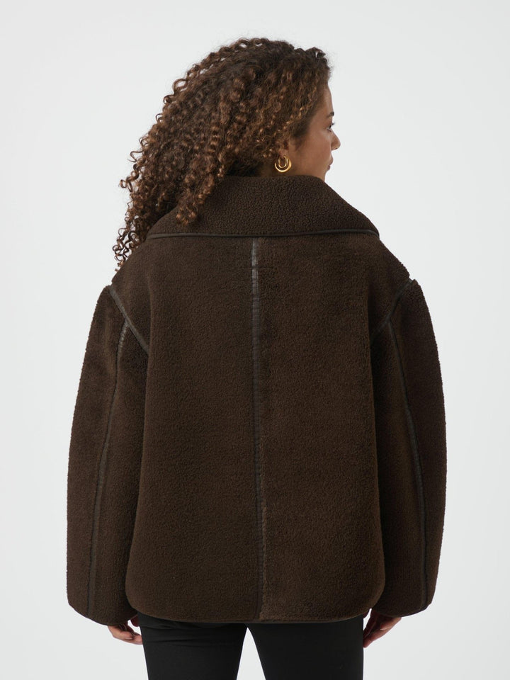 Edmund Teddy Jacket Dark Brown | Yttertøy | Smuk - Dameklær på nett
