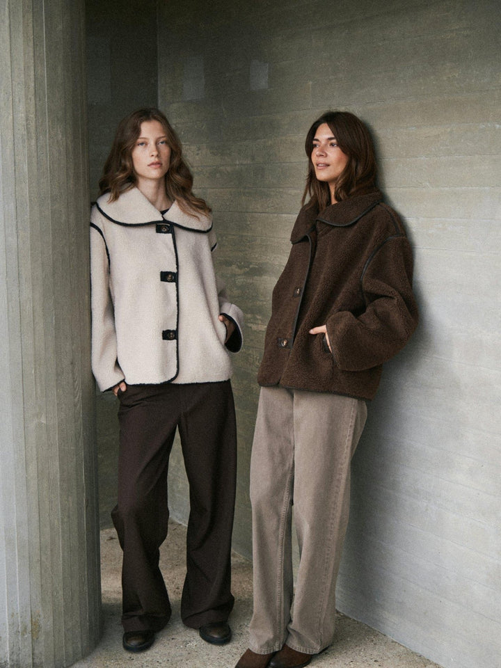 Edmund Teddy Jacket Dark Brown | Yttertøy | Smuk - Dameklær på nett