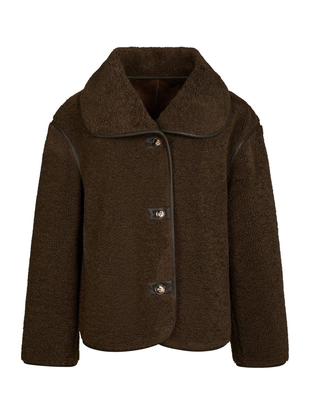 Edmund Teddy Jacket Dark Brown | Yttertøy | Smuk - Dameklær på nett