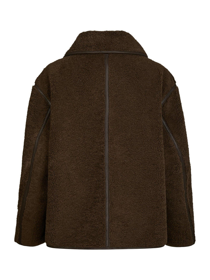 Edmund Teddy Jacket Dark Brown | Yttertøy | Smuk - Dameklær på nett