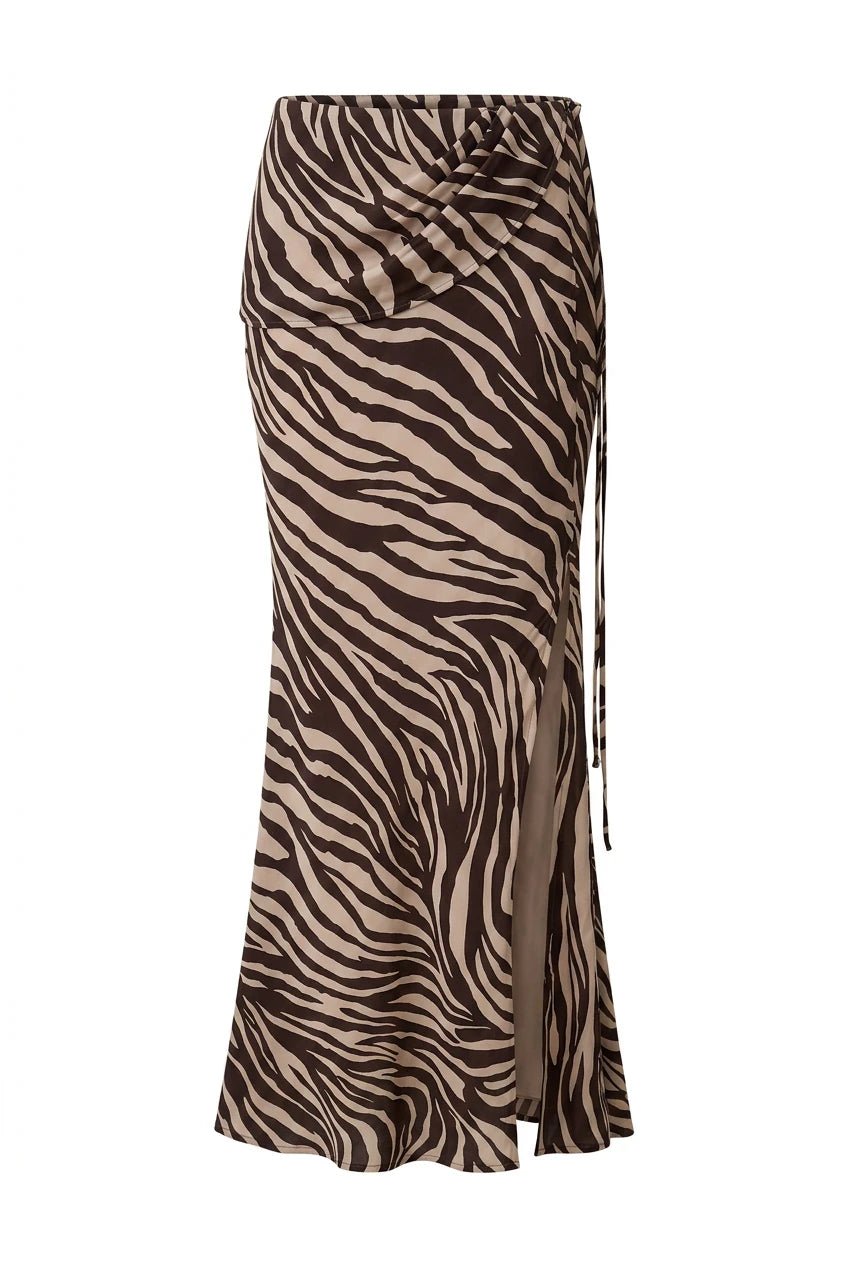 Elba Skirt Brown Zebra | Skjørt | Smuk
