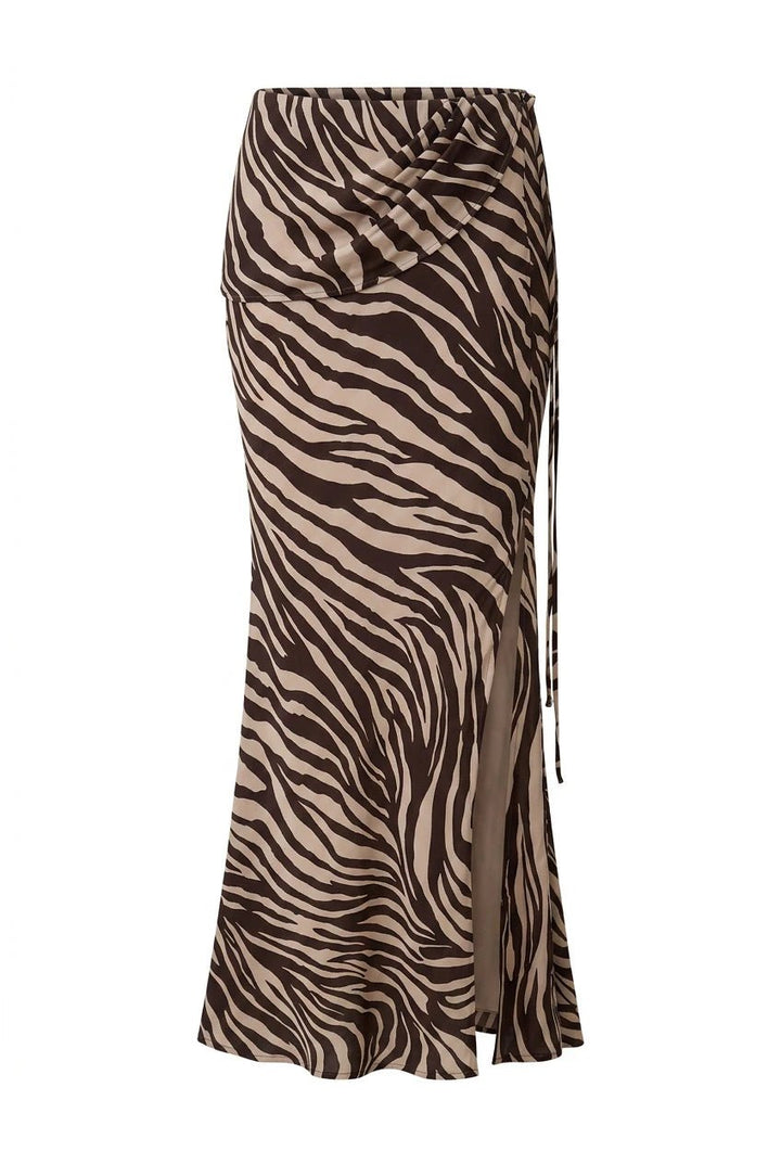 Elba Skirt Brown Zebra | Skjørt | Smuk