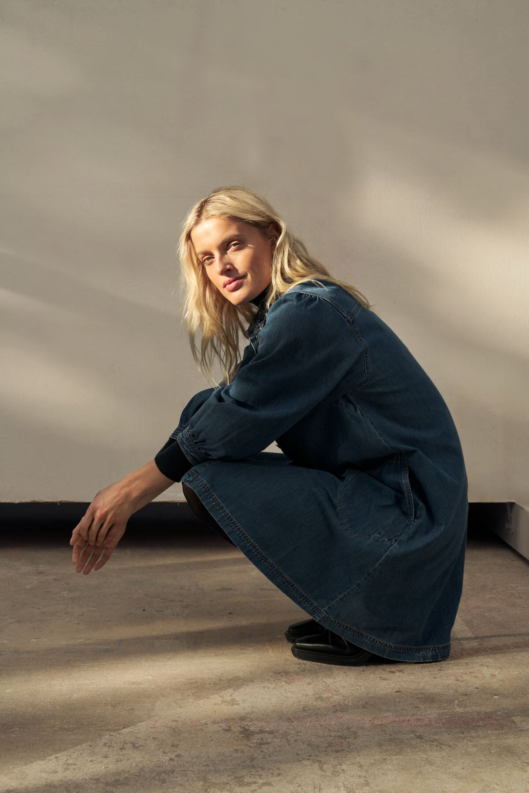 Eleinar Dress Medium Blue Denim | Kjoler | Smuk