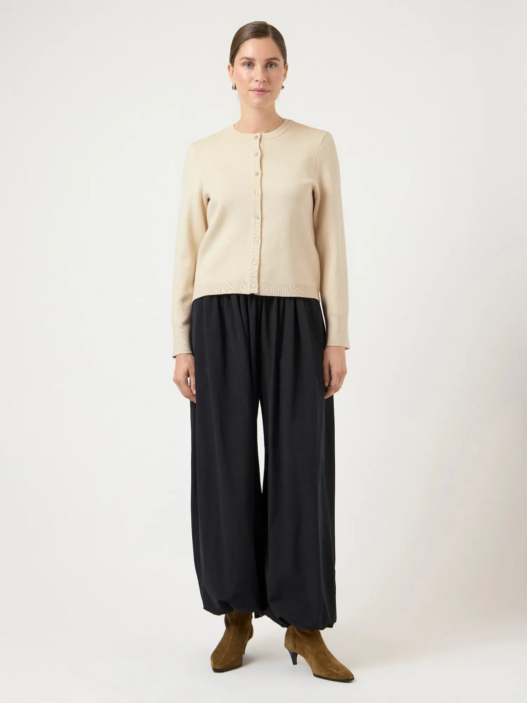 Elena Ls Knit Cardigan Birch | Genser | Smuk