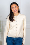 Elena Ls Knit Cardigan Birch
