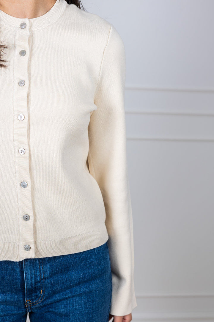 Elena Ls Knit Cardigan Birch | Genser | Smuk