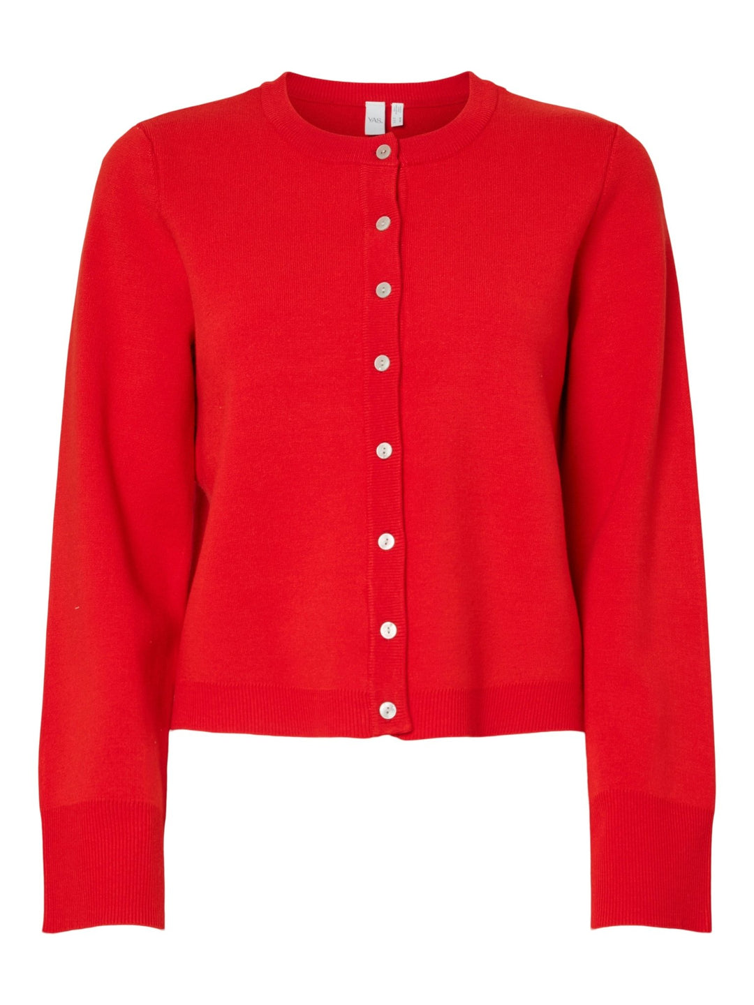 Elena Ls Knit Cardigan Fiery Red | Genser | Smuk