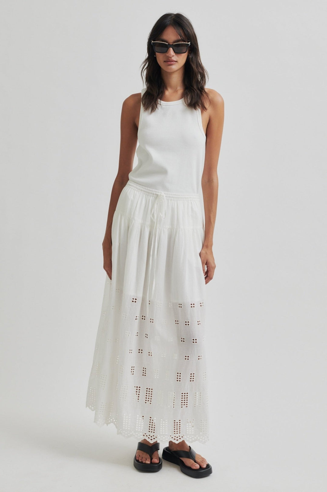Elenore Skirt White Alyssum | Skjørt | Smuk - Dameklær på nett