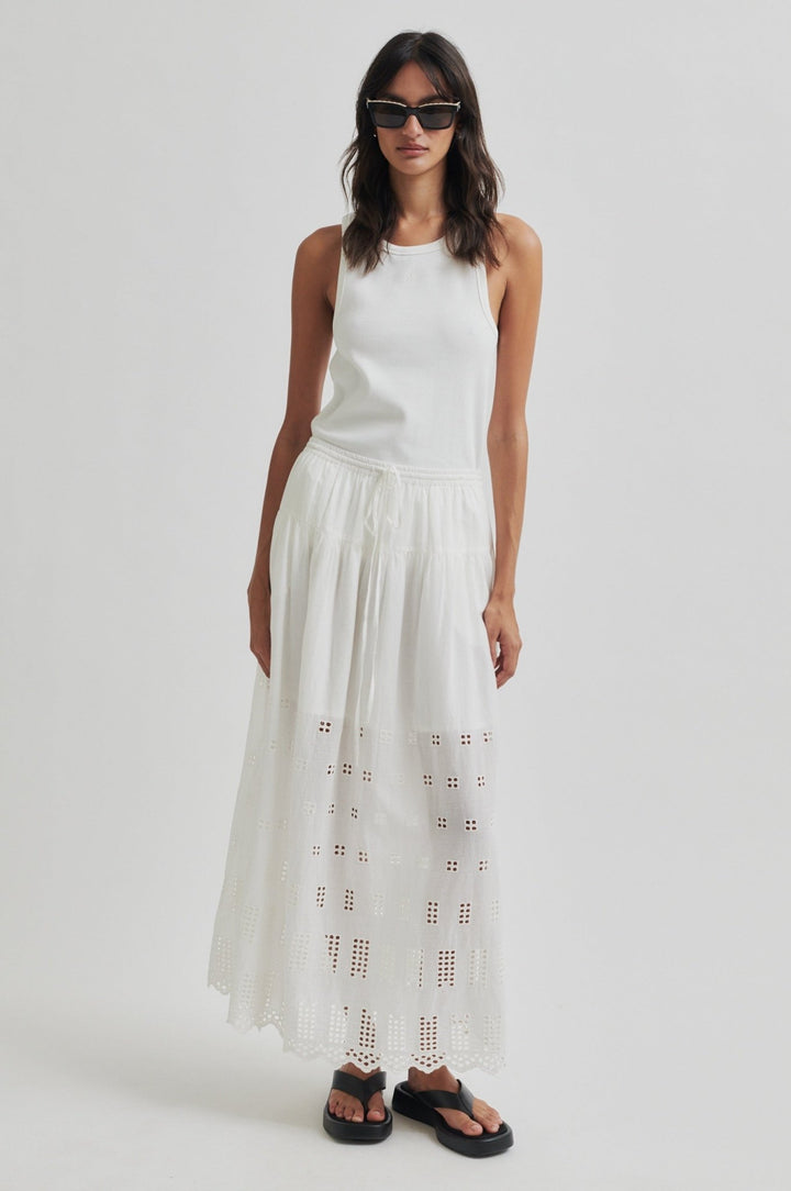 Elenore Skirt White Alyssum | Skjørt | Smuk - Dameklær på nett