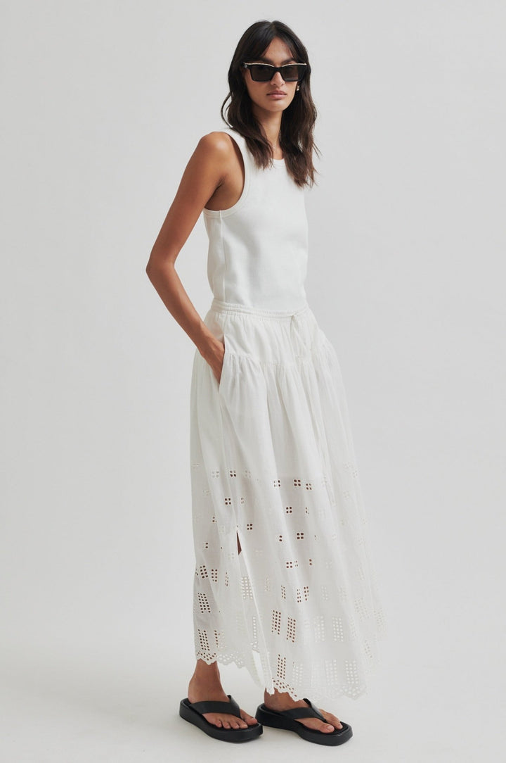 Elenore Skirt White Alyssum | Skjørt | Smuk - Dameklær på nett