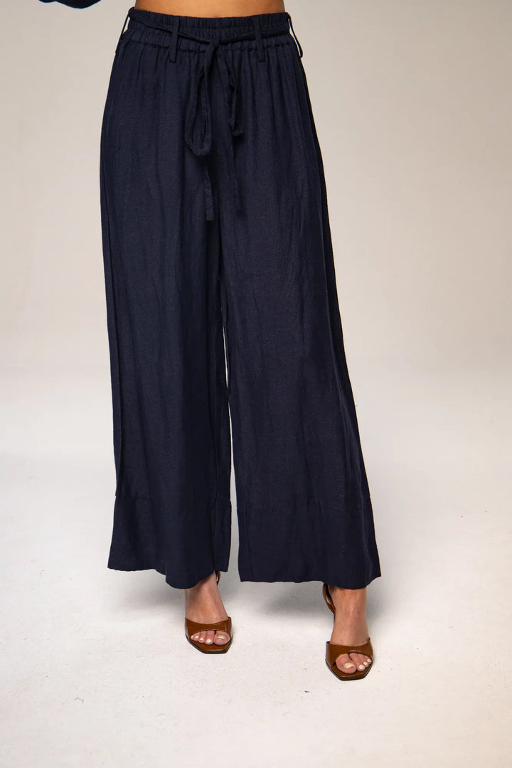 Elida Pant Sailing Blue Linen | Bukser | Smuk