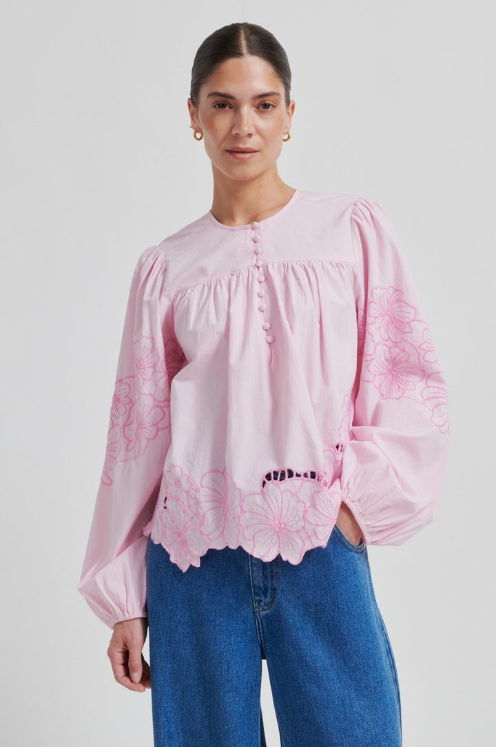 Elinor Blouse Lilac Chiffon | Skjorter og bluser | Smuk